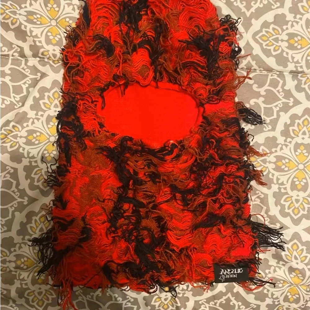 Streetwear Society Red and Black Face Mask